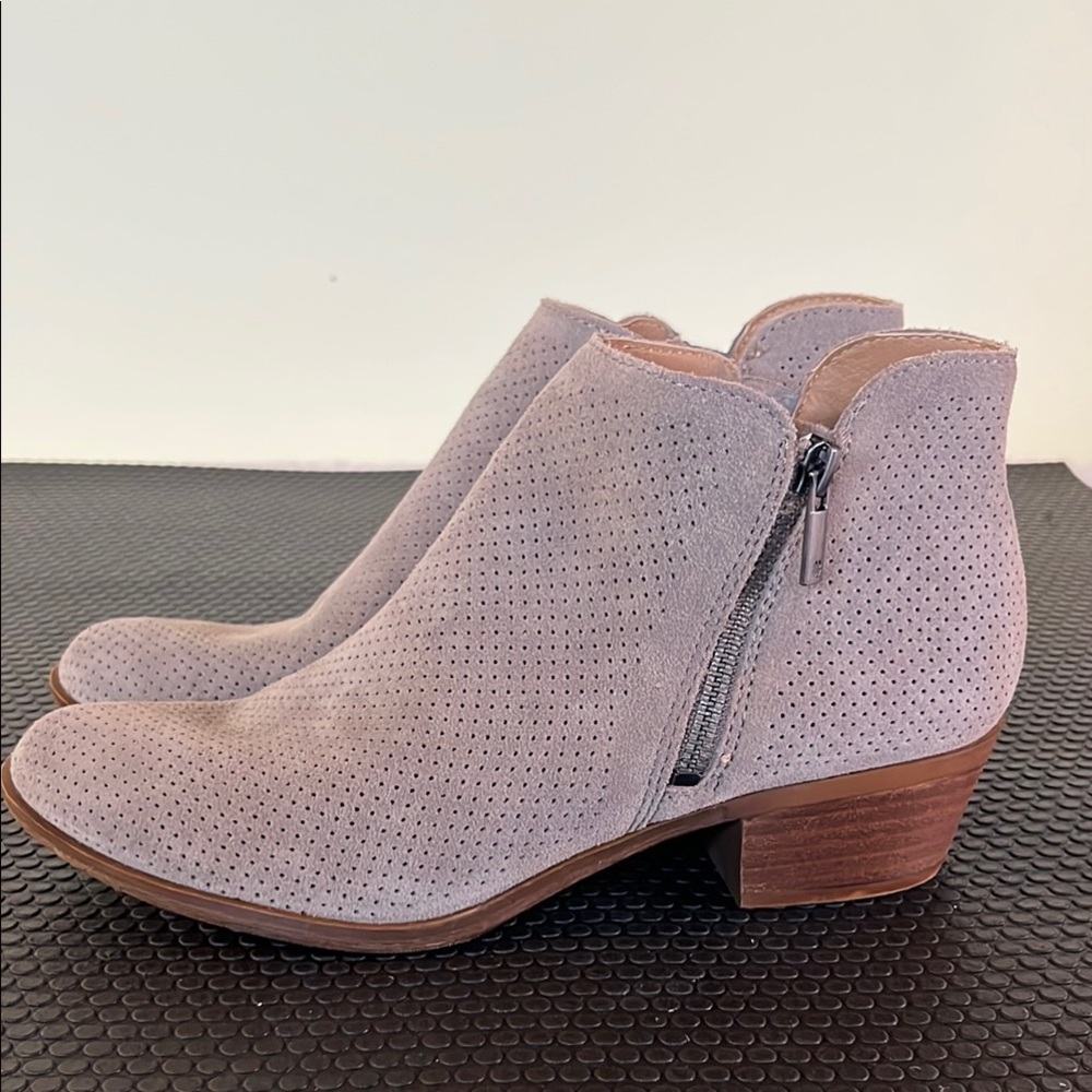 Women's Suede Ankle Boots - Gray